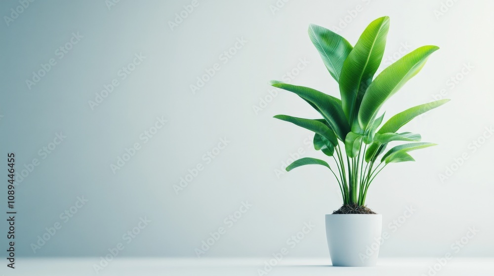 a vibrant green plant in a minimalist pot for modern decor a vibrant green plant in a minimalist pot for modern decor