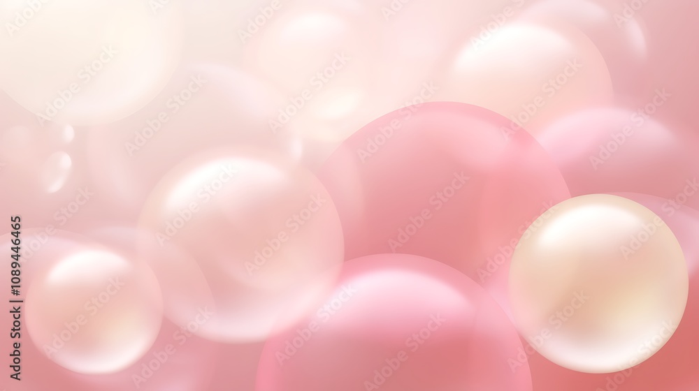 Abstract Pink and White Pearl Bubbles Background Abstract Pink and White Pearl Bubbles Background