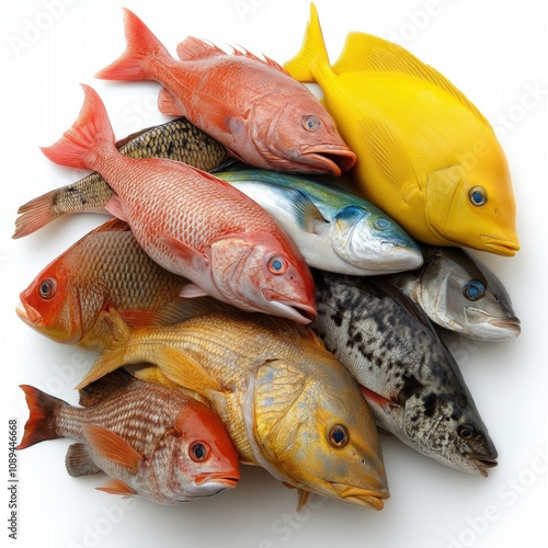 Pile Of Fish Isolated