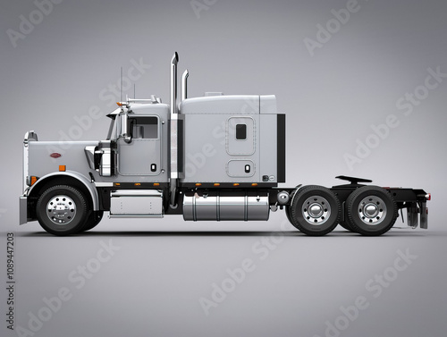 semi truck side view
