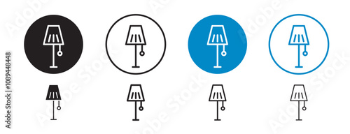 Set of 8 "lamp" icons, 1 unexpanded, 1 silhouette - 
