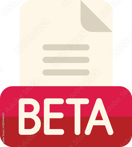 Beta version file representing a software development program that is undergoing testing