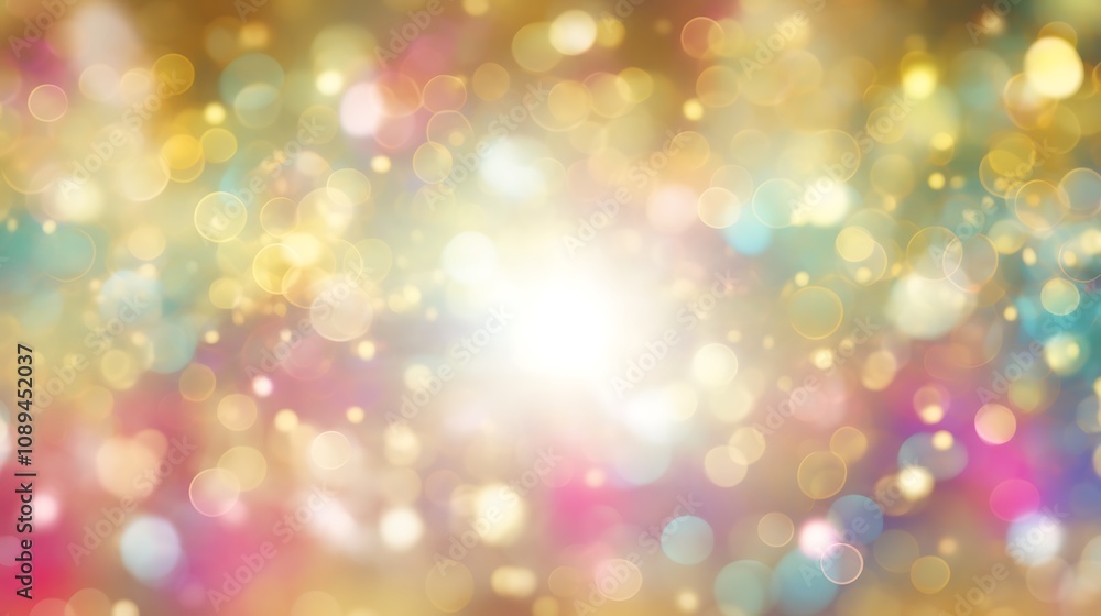 Obraz premium Abstract Pastel Bokeh Background With Soft Light Circles