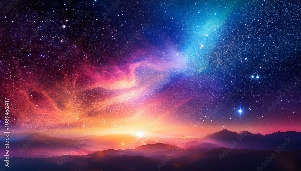 galactic background with colorful galactic background with colorful
