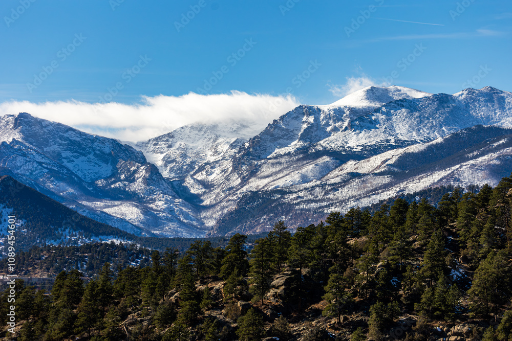 Winter in Estes Park, Colorado, Rocky Mountains Snow Winter in Estes Park, Colorado, Rocky Mountains Snow