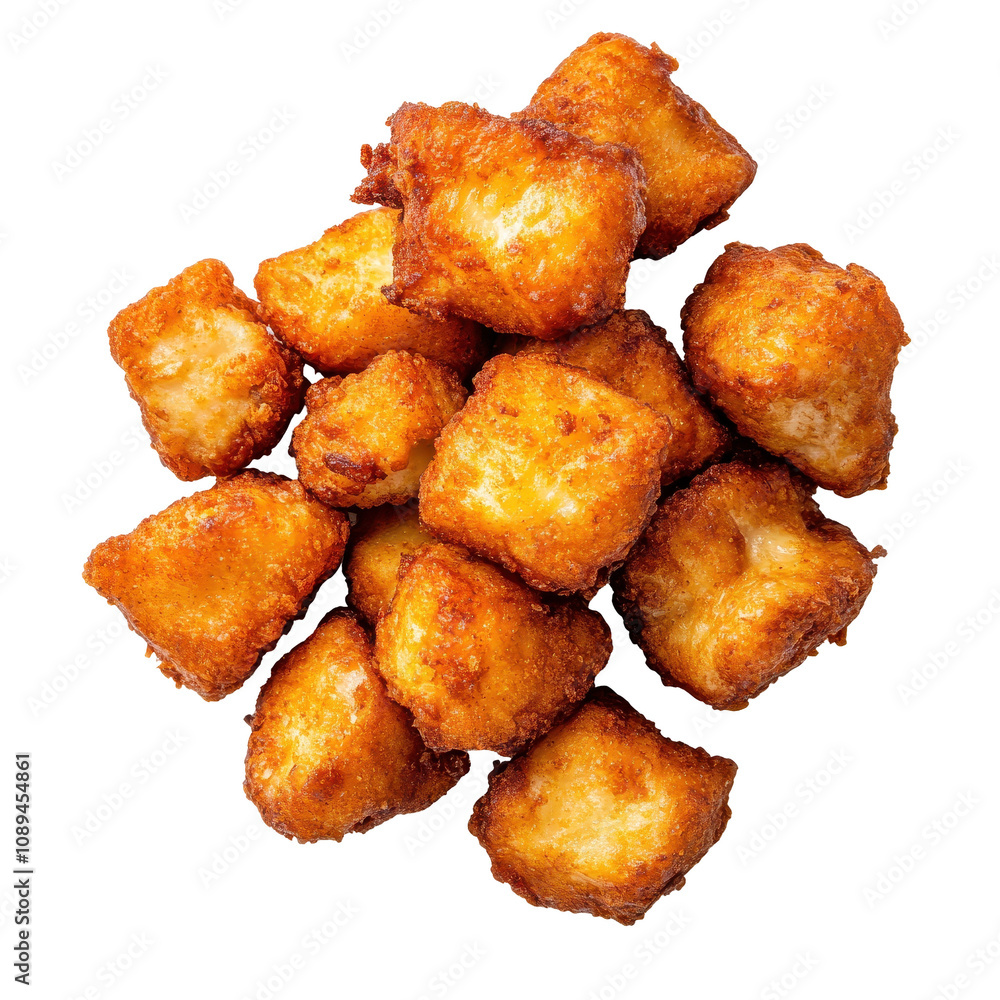 Golden, crispy, delicious snacks piled high. transparent background Golden, crispy, delicious snacks piled high. transparent background