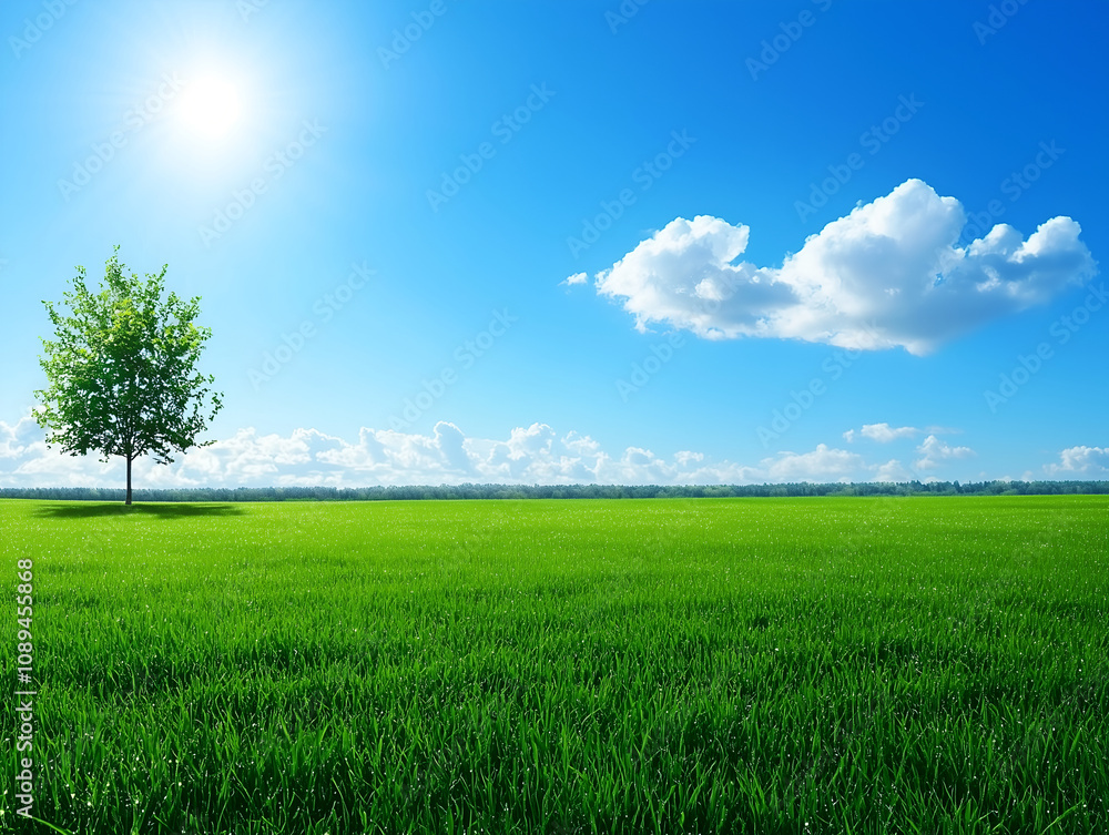 Tree in summer field Tree in summer field