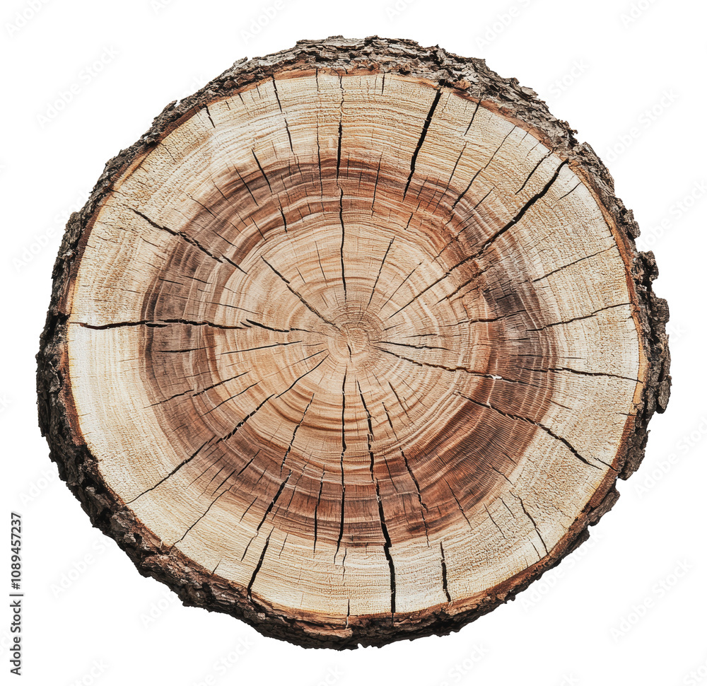 Fototapeta premium PNG Close-up of a tree trunk in nature