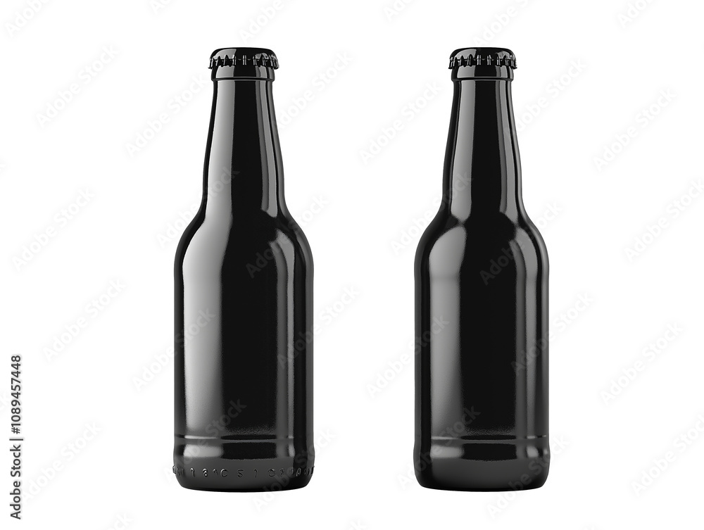 Dark amber beer bottle Bomber with liquid. 22oz 660 ml (651 ml) volume BN022. Isolated high resolution 3D render. Dark amber beer bottle Bomber with liquid. 22oz 660 ml (651 ml) volume BN022. Isolated high resolution 3D render.