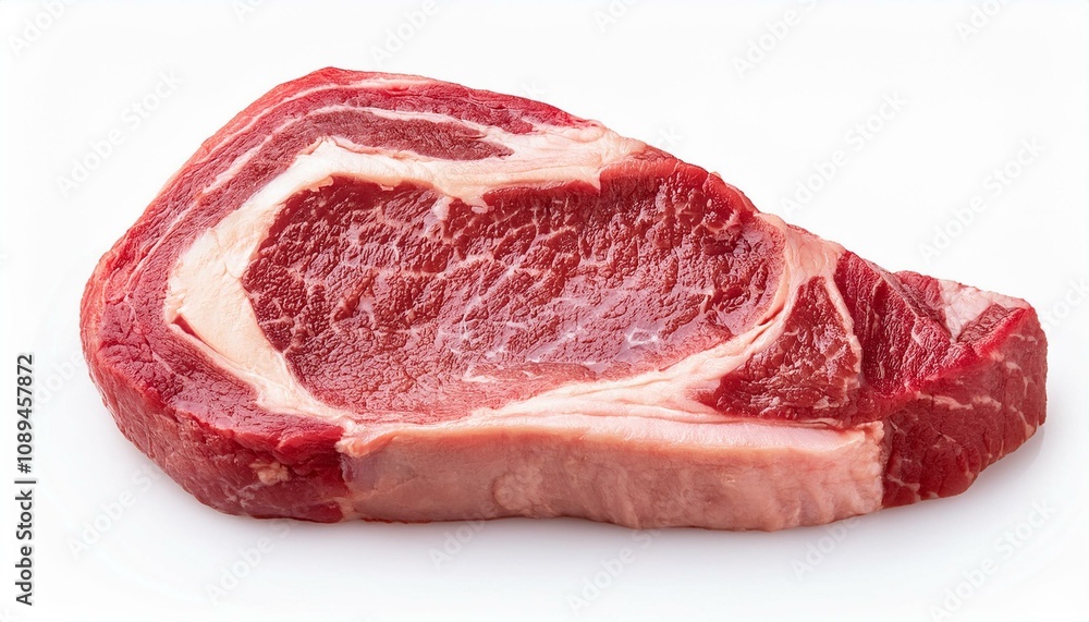 fresh raw rib eye steaks isolated on white background fresh raw rib eye steaks isolated on white background