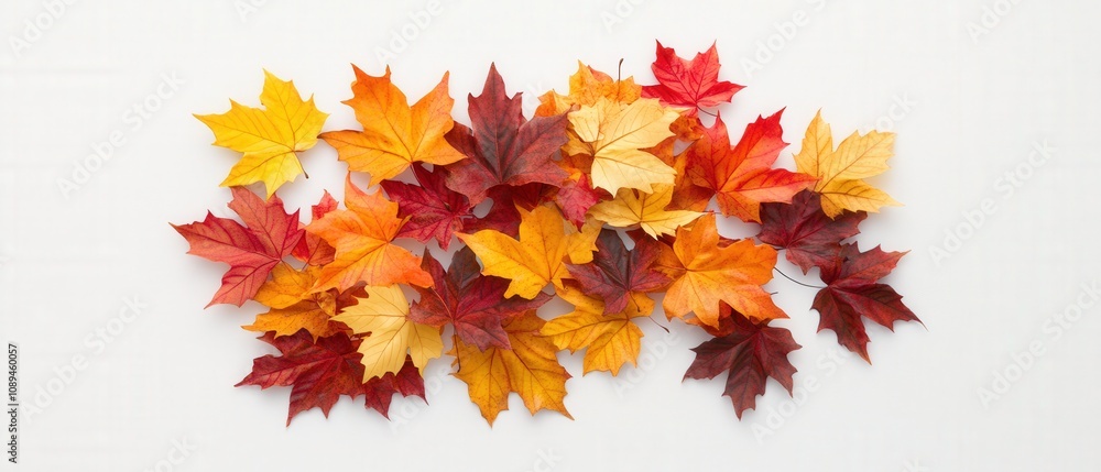 colorful autumn leaves arranged on a light background colorful autumn leaves arranged on a light background