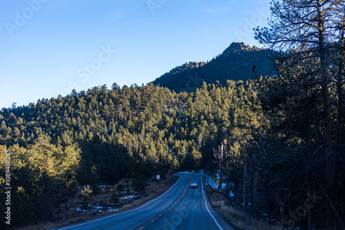 Driving in Estes Park, Colorado, Mountain Roads, Scenic