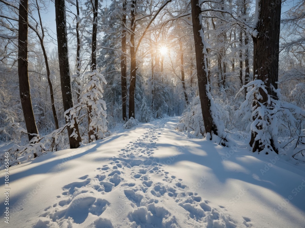 winter landscape in the forest winter landscape in the forest