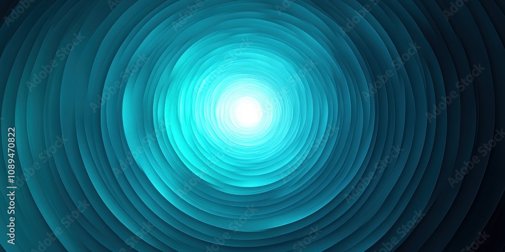 Abstract Teal Circular Light Tunnel Design Abstract Teal Circular Light Tunnel Design
