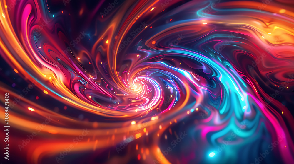A Swirling Abstract Design with Bright Neon Colors, Creating a Dynamic and Vibrant Visual Experience Full of Energy and Modern Artistic Flair A Swirling Abstract Design with Bright Neon Colors, Creating a Dynamic and Vibrant Visual Experience Full of Energy and Modern Artistic Flair
