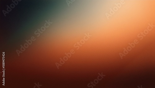 Abstract background, Otter brown and Outer Space gradient background with light leak and grainy texture.