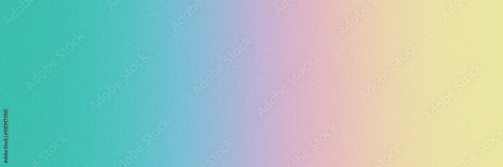 Grainy gradient background light colors yellow, pink, blue and green backdrop panoramic poster cover Grainy gradient background light colors yellow, pink, blue and green backdrop panoramic poster cover