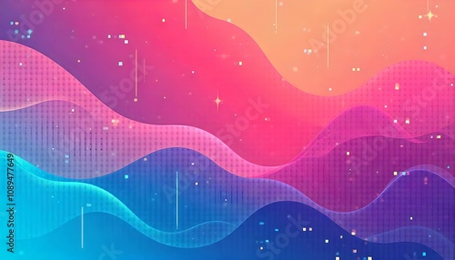 A vibrant gradient background featuring a mix of bold neon colors transitioning fluidly for a modern digital design.