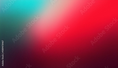 Abstract background, Neon scarlet and Neon silver gradient background with light leak and grainy texture.