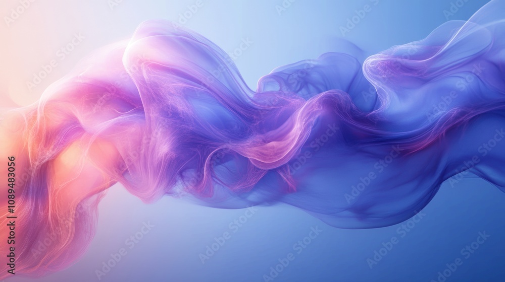 Elegant flowing lavender and peach hues with soft waves in abstract motion with copy space Elegant flowing lavender and peach hues with soft waves in abstract motion with copy space