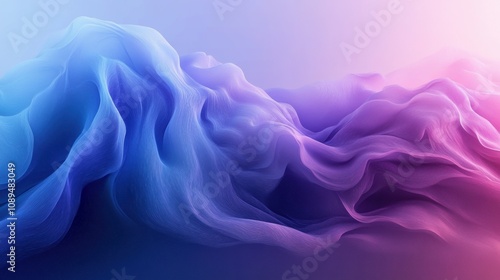 Azure cloudscape with gentle wisps forming abstract wave-like patterns with copy space