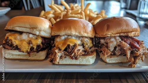 Three Delicious Pulled Pork Slider Sandwiches