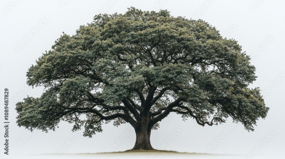 Majestic oak tree isolated on white background. Majestic oak tree isolated on white background.