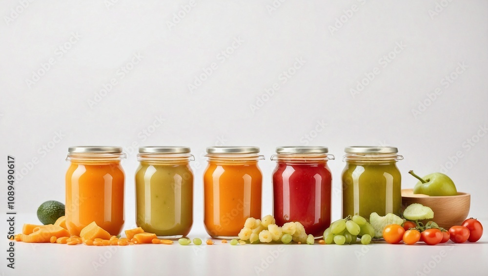 jars of pickled vegetables isolated on white jars of pickled vegetables isolated on white