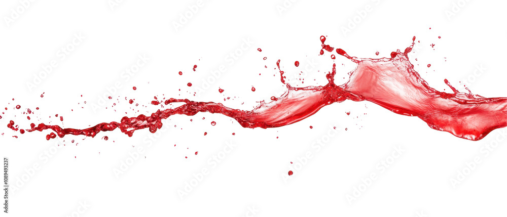 Vibrant splash of red liquid isolated on black transparent background Vibrant splash of red liquid isolated on black transparent background