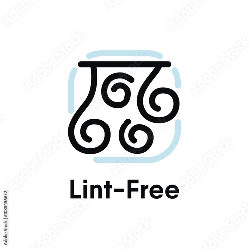 Lint Free vector information sign