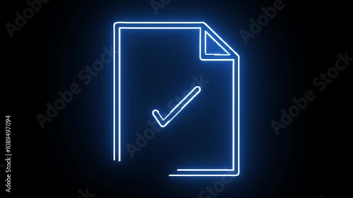 E-commerce icon animation with neon effects on a black background