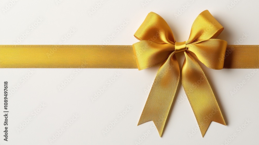 Christmas decoration and ornament, A golden bow adorns a smooth surface, embodying elegance and celebration, perfect for gifts and special occasions. Christmas decoration and ornament, A golden bow adorns a smooth surface, embodying elegance and celebration, perfect for gifts and special occasions.