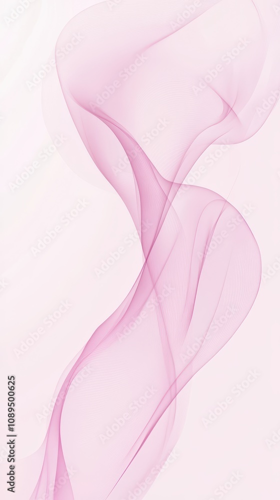 A gentle curve flows through soft pastel pink, evoking tranquility and elegance A gentle curve flows through soft pastel pink, evoking tranquility and elegance
