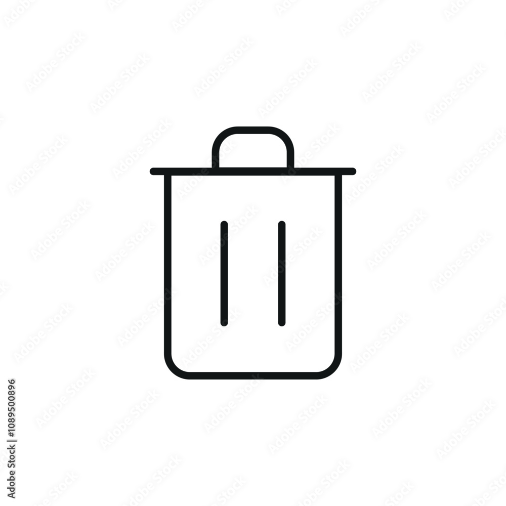 Trash or delete icon white background