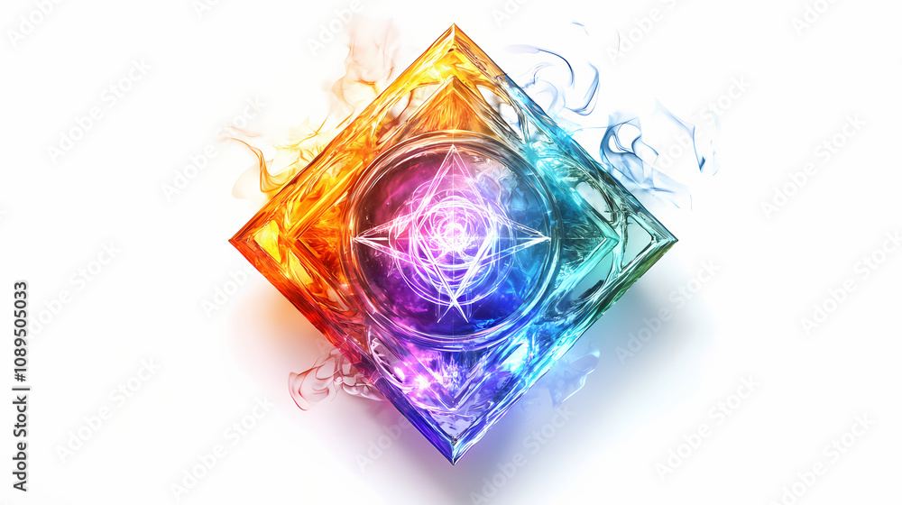 Colorful air element of the symbol alchemy icon isolated on white background. basic mystic elements. square button. 3d render illustration. Mystic Alchemy Symbols. Illustration Colorful air element of the symbol alchemy icon isolated on white background. basic mystic elements. square button. 3d render illustration. Mystic Alchemy Symbols. Illustration