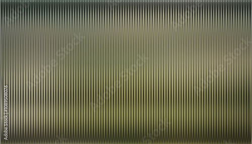 Dark grey green khaki ribbed glass. Vector ribbed glass texture background. Mesh gradient. acrylic ribbed bath surface. Reeded glass background semitransparent overlay. Bath wall window
