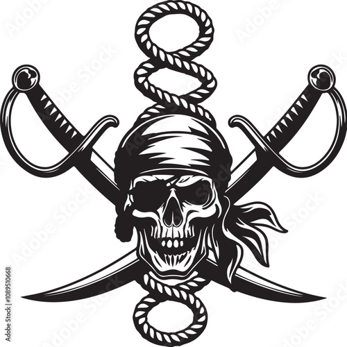 pirate skull and crossbones