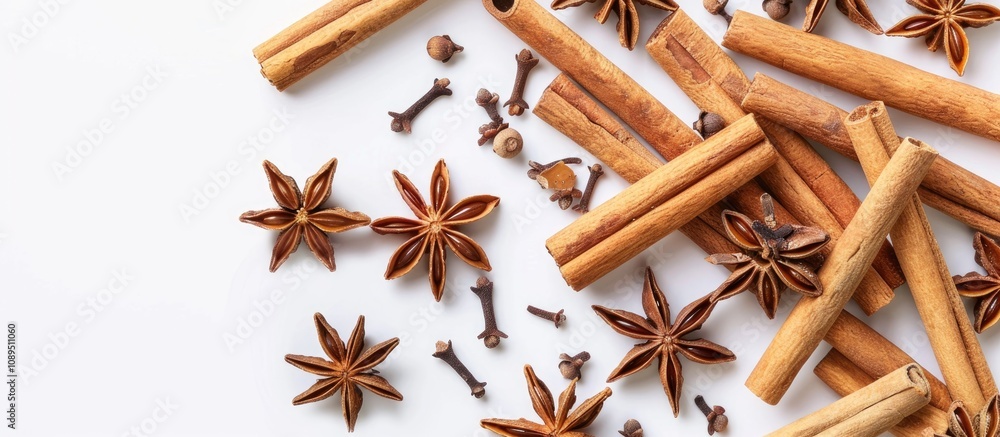 Spices On White Background Spices On White Background