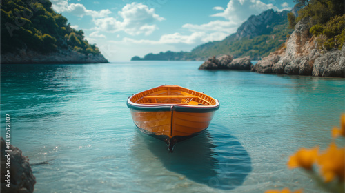 Fototapeta Naklejka Na Ścianę i Meble -  the sea and beautiful boat