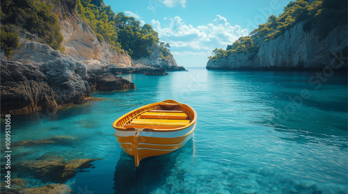 Fototapeta Naklejka Na Ścianę i Meble -  the sea and beautiful boat