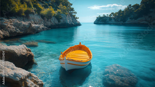 Fototapeta Naklejka Na Ścianę i Meble -  the sea and beautiful boat