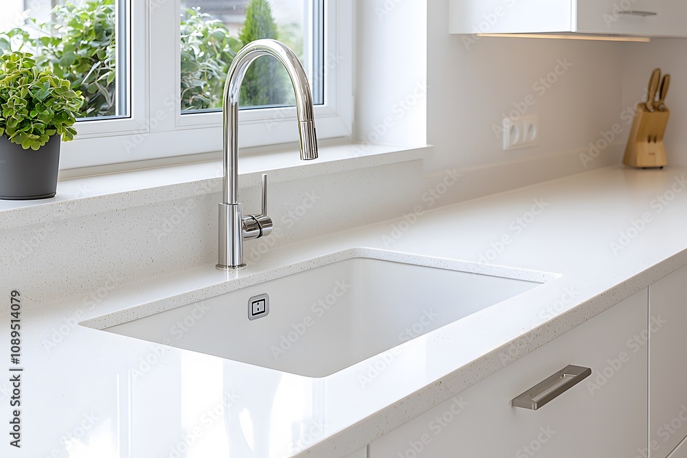 Modern Kitchen with Sink Full of Dirty Dishes – Messy Home, Household Chores, and Daily Cleaning Tasks Modern Kitchen with Sink Full of Dirty Dishes – Messy Home, Household Chores, and Daily Cleaning Tasks