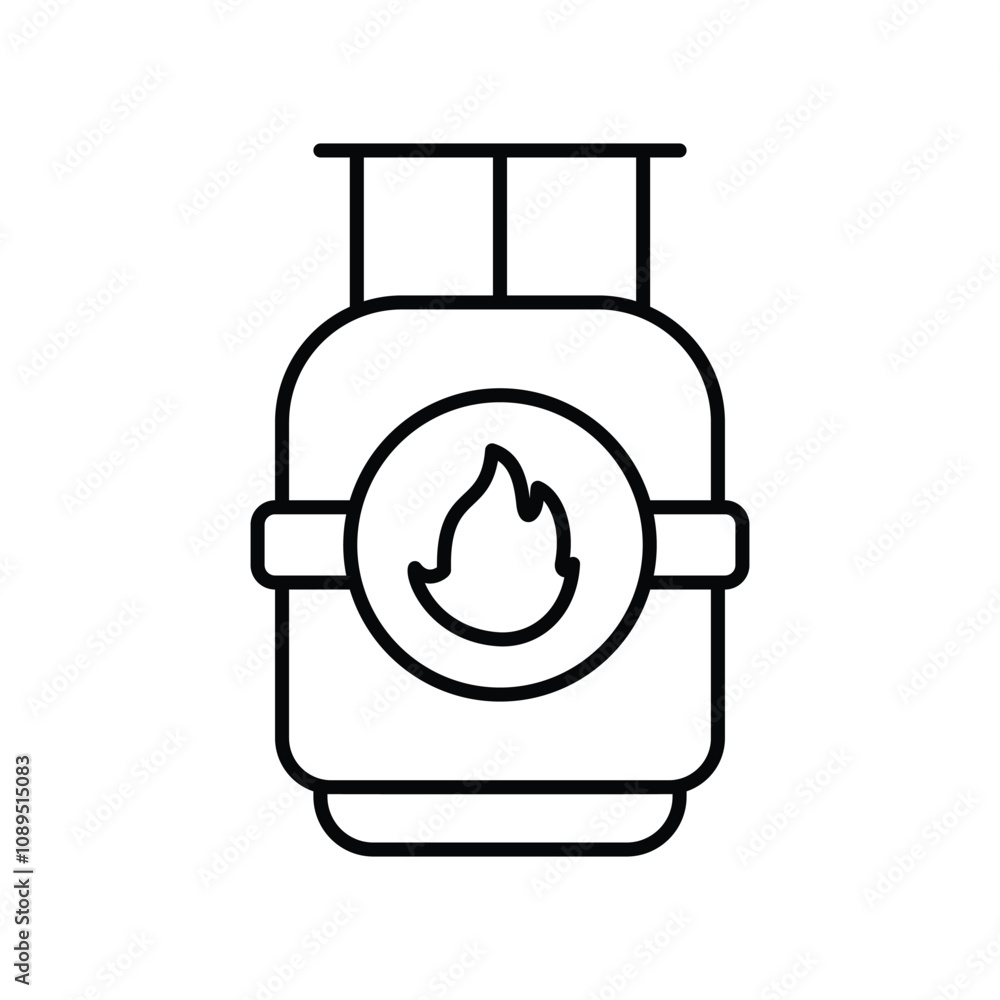 gas line icon with white background vector stock illustration gas line icon with white background vector stock illustration