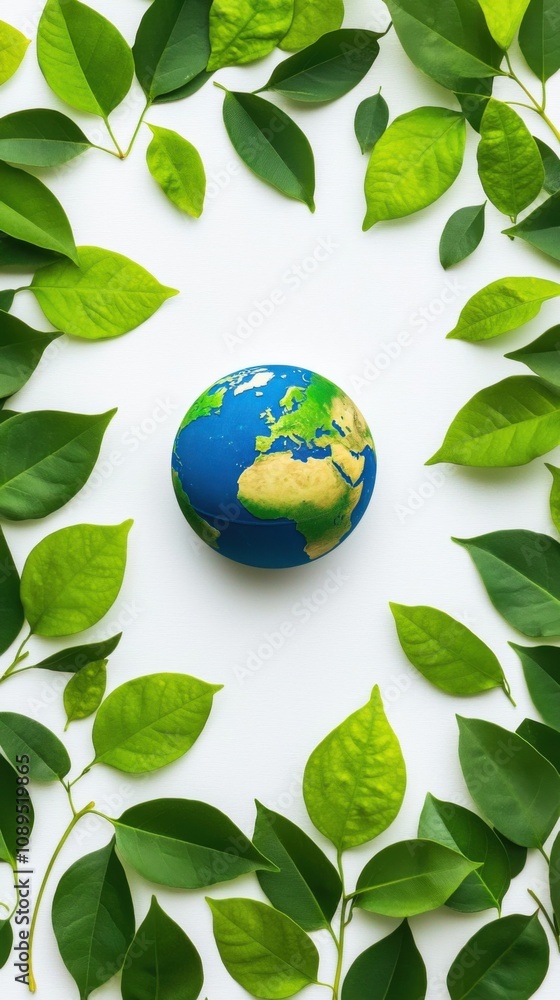 Climate Change Mitigation Policy, A vibrant globe surrounded by green leaves, symbolizing nature and environmental awareness. Climate Change Mitigation Policy, A vibrant globe surrounded by green leaves, symbolizing nature and environmental awareness.
