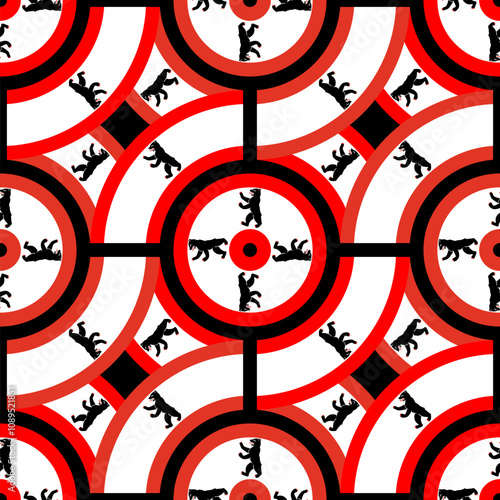 berlin flag pattern. line background. vector illustration