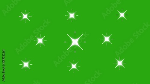 Wallpaper Mural Star line Glowing stars sparkle on transparent green background. 4K Chroma key animation. Sparkling starlight shine glow on green background. Chroma key animation, sky. Torontodigital.ca
