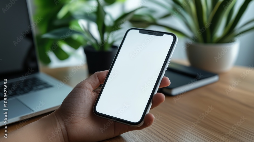 Mobile technology interaction home office digital device natural environment close-up view modern lifestyle for enhanced connectivity Mobile technology interaction home office digital device natural environment close-up view modern lifestyle for enhanced connectivity