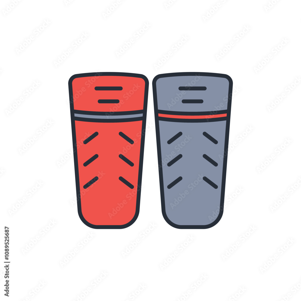 Shin guard icon. vector.Editable stroke.linear style sign for use web design,logo.Symbol illustration. Shin guard icon. vector.Editable stroke.linear style sign for use web design,logo.Symbol illustration.