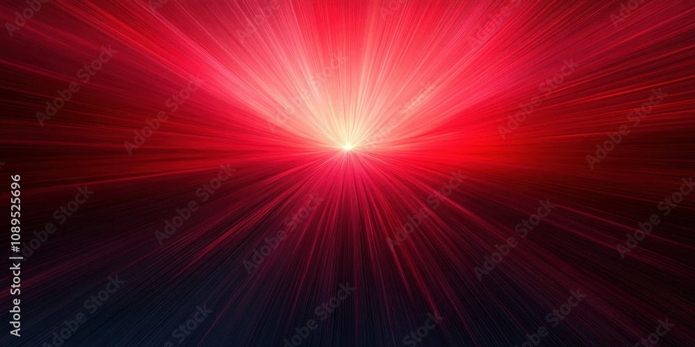 Abstract Red Light Rays Radiating Outward From Center Abstract Red Light Rays Radiating Outward From Center