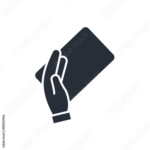 yellow card icon. vector.Editable stroke.linear style sign for use web design,logo.Symbol illustration.